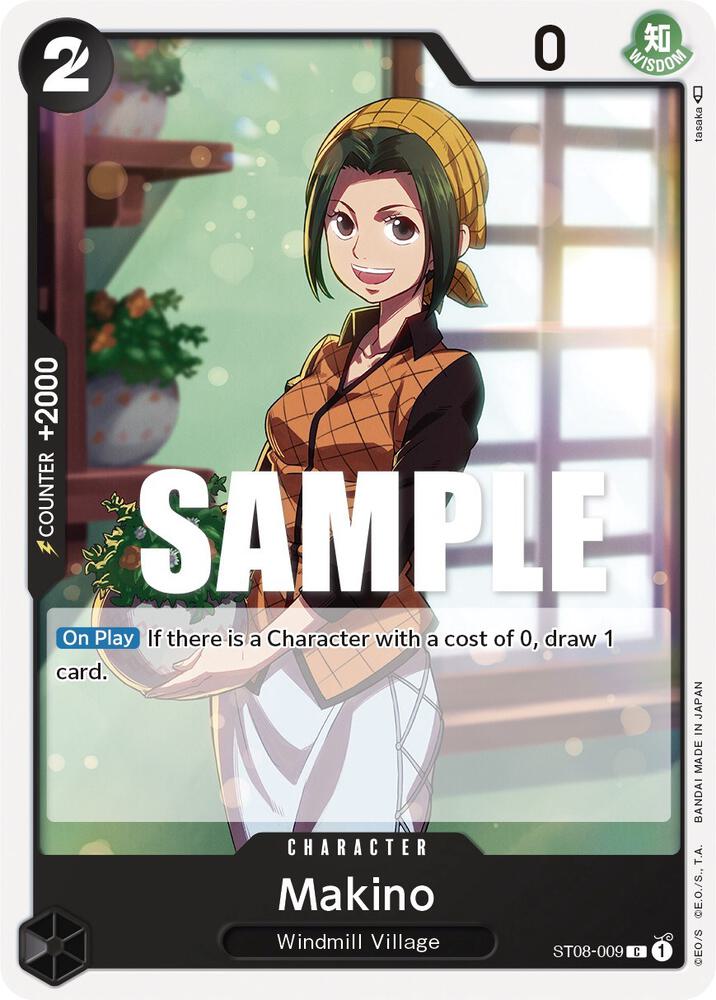 Makino ST08-009 card from Starter Deck 8: Monkey.D.Luffy
