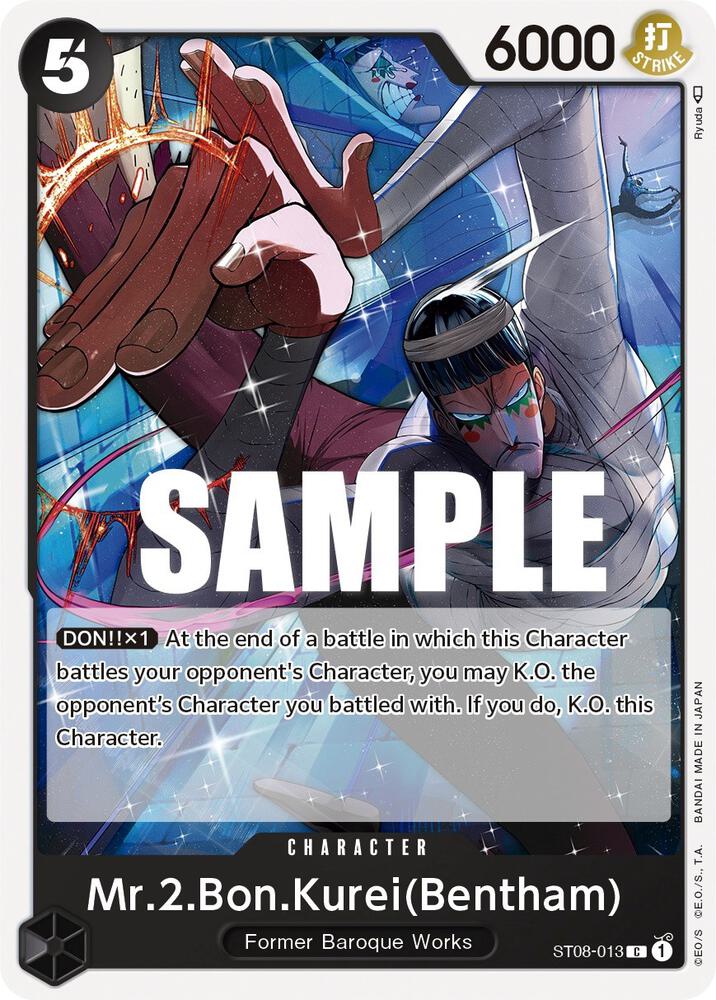 Mr.2.Bon.Kurei (Bentham) ST08-013 card from Starter Deck 8: Monkey.D.Luffy