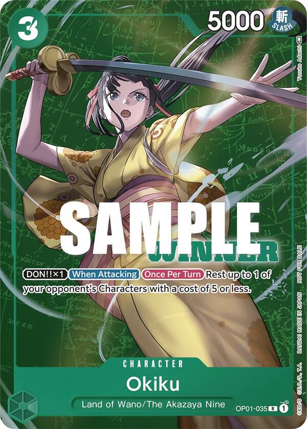 Okiku (Winner Pack Vol. 4) OP01-035 card from One Piece Promotion Cards