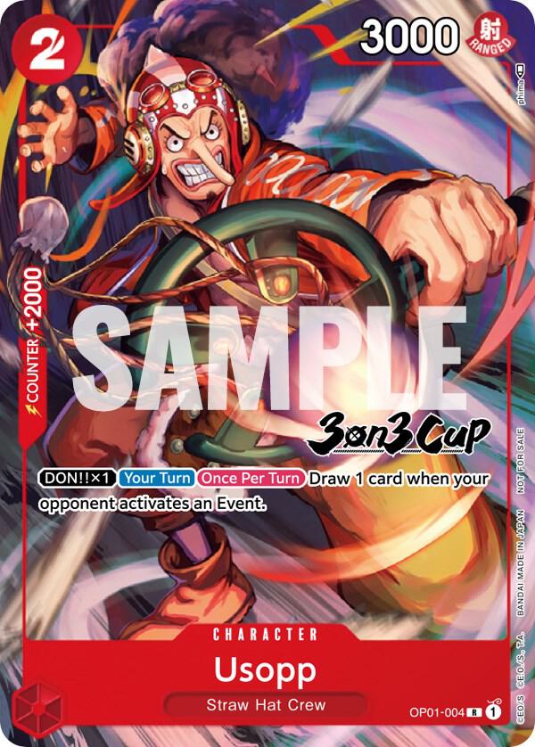 Usopp (3-on-3 Cup) [Participant] OP01-004 card from One Piece Promotion Cards