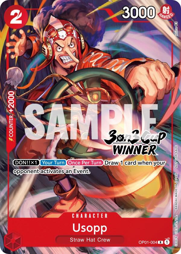 Usopp (3-on-3 Cup) [Winner] OP01-004 card from One Piece Promotion Cards