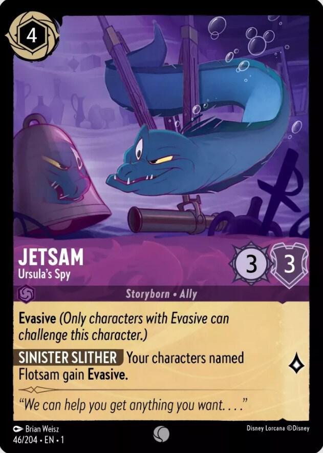 Jetsam - Ursula's Spy 46/204 card from The First Chapter
