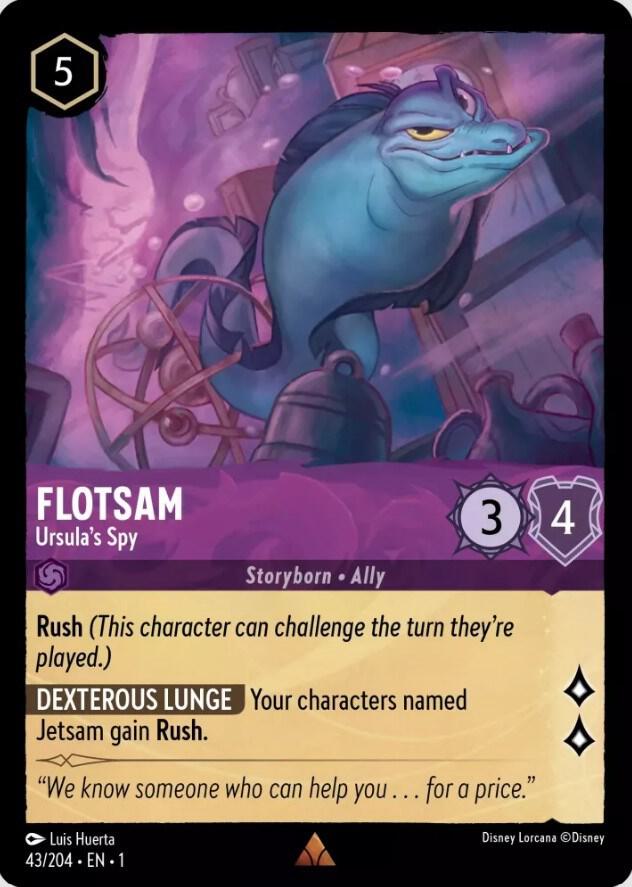 Flotsam - Ursula's Spy 43/204 card from The First Chapter