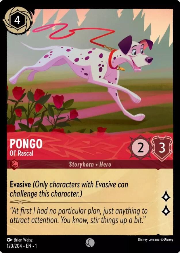 Pongo - Ol' Rascal 120/204 card from The First Chapter