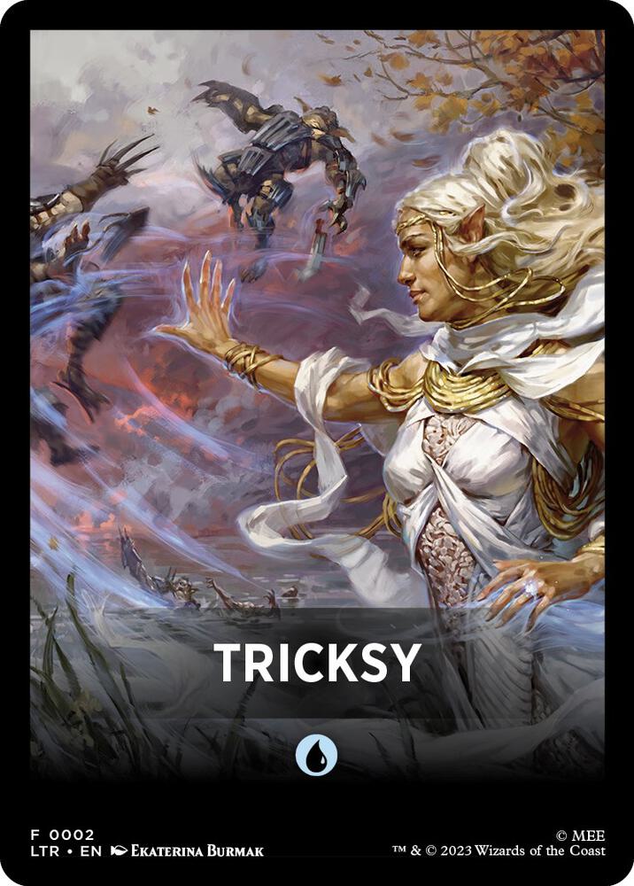 Tricksy Theme Card 2 card from Universes Beyond: The Lord of the Rings: Tales of Middle-earth