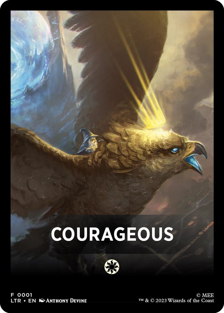 Courageous Theme Card 1 card from Universes Beyond: The Lord of the Rings: Tales of Middle-earth