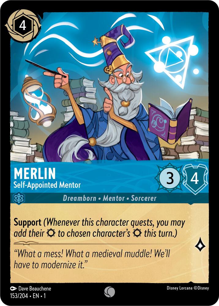 Merlin - Self-Appointed Mentor 153/204 card from The First Chapter