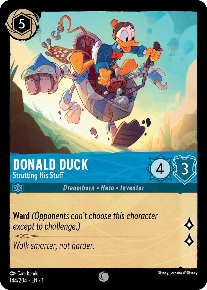 Donald Duck - Strutting His Stuff 144/204 card from The First Chapter