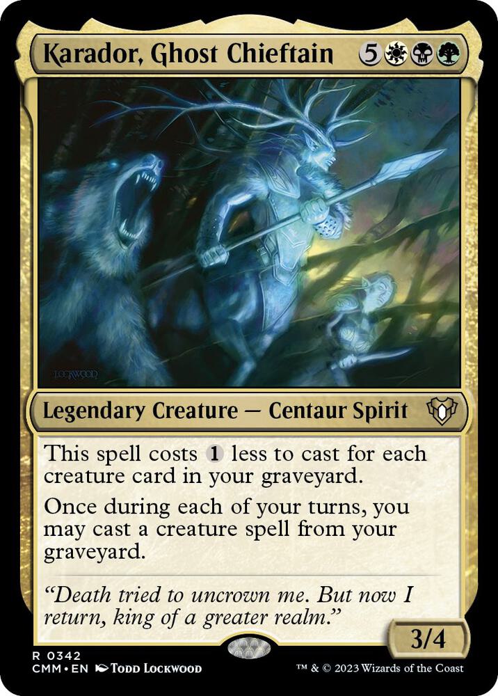 Karador, Ghost Chieftain 342 card from Commander Masters
