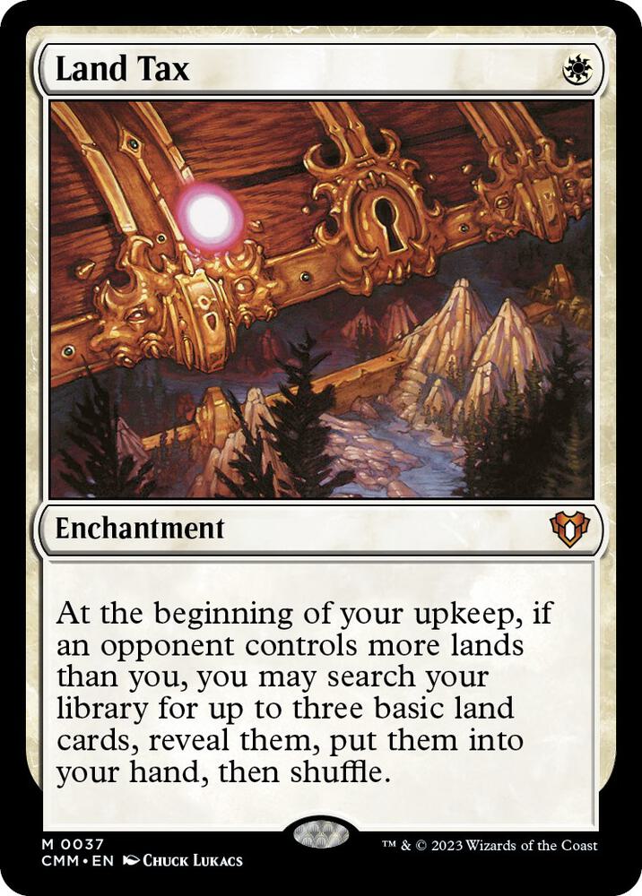 Land Tax 37 card from Commander Masters