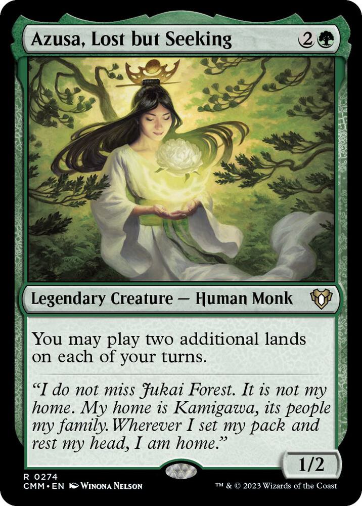 Azusa, Lost but Seeking 274 card from Commander Masters