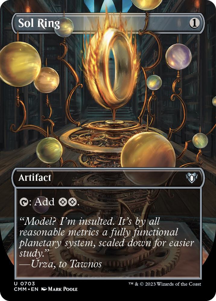 Sol Ring (Borderless) 703 card from Commander Masters