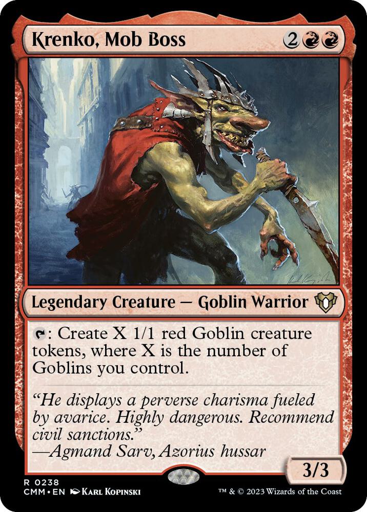 Krenko, Mob Boss 238 card from Commander Masters