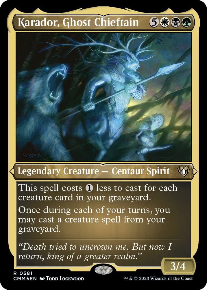 Karador, Ghost Chieftain (Foil Etched) 581 card from Commander Masters