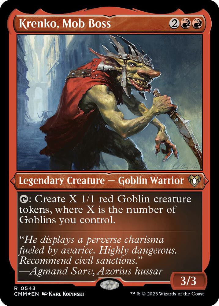 Krenko, Mob Boss (Foil Etched) 543 card from Commander Masters