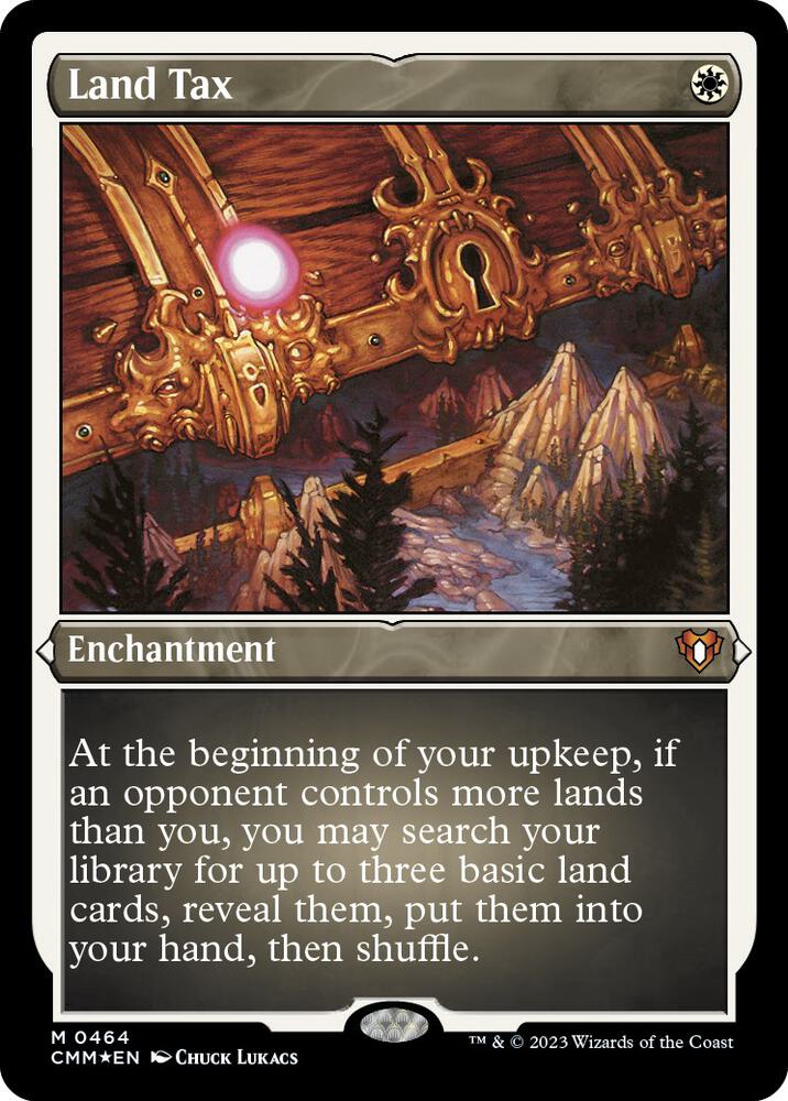 Land Tax (Foil Etched) 464 card from Commander Masters
