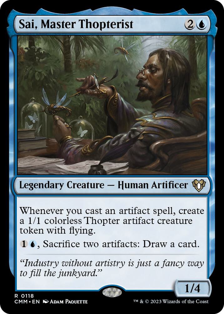 Sai, Master Thopterist 118 card from Commander Masters