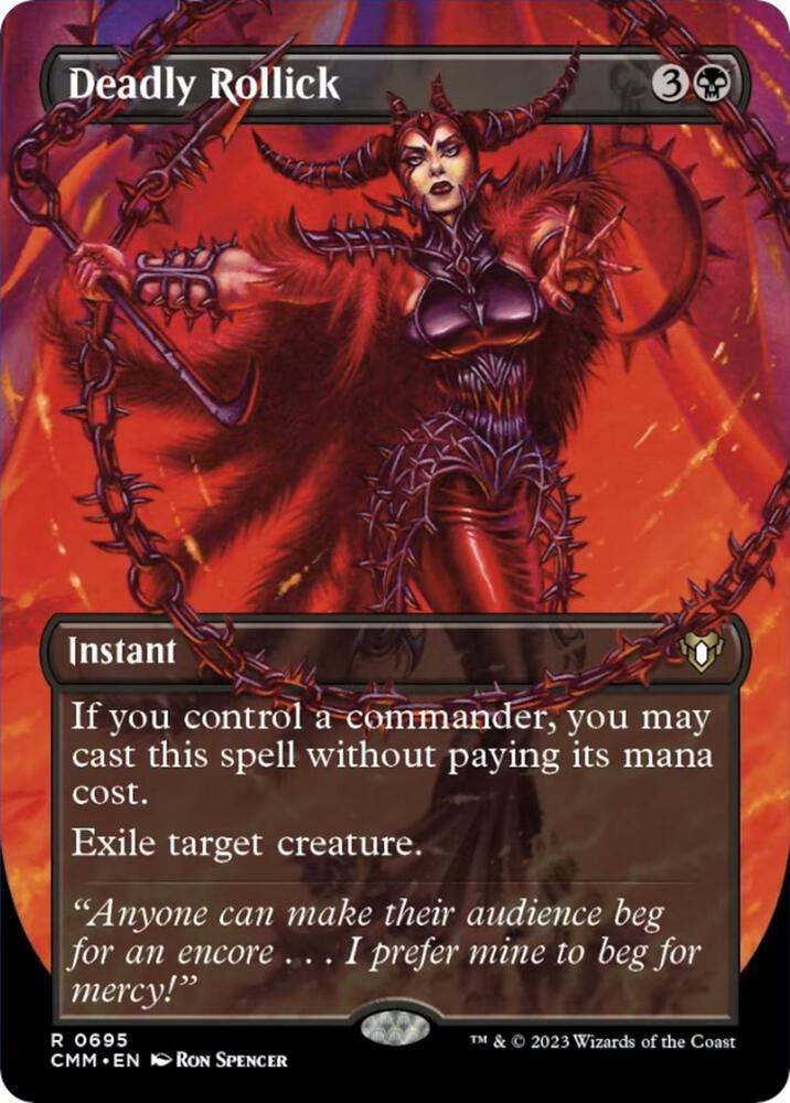 Deadly Rollick (Borderless) 695 card from Commander Masters