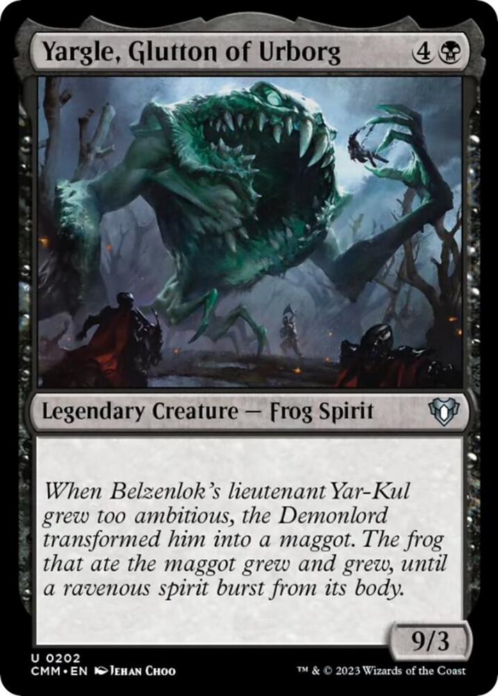 Yargle, Glutton of Urborg 202 card from Commander Masters