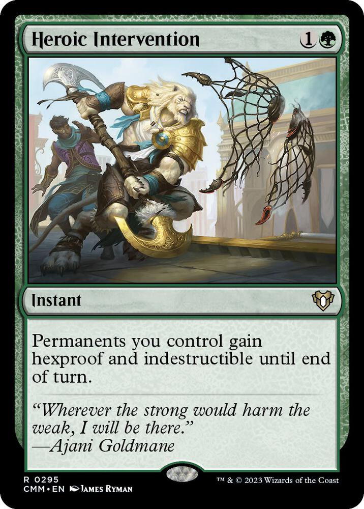 Heroic Intervention 295 card from Commander Masters