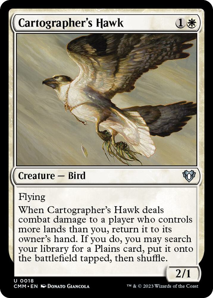 Cartographer's Hawk 18 card from Commander Masters