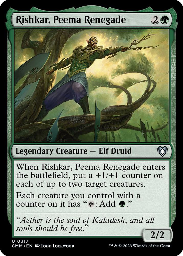 Rishkar, Peema Renegade 317 card from Commander Masters