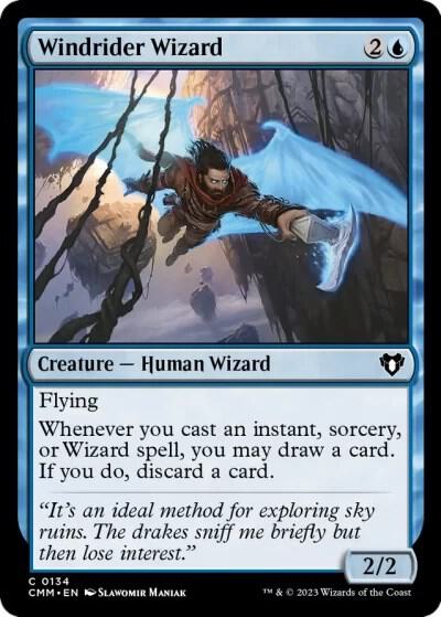 Windrider Wizard 134 card from Commander Masters