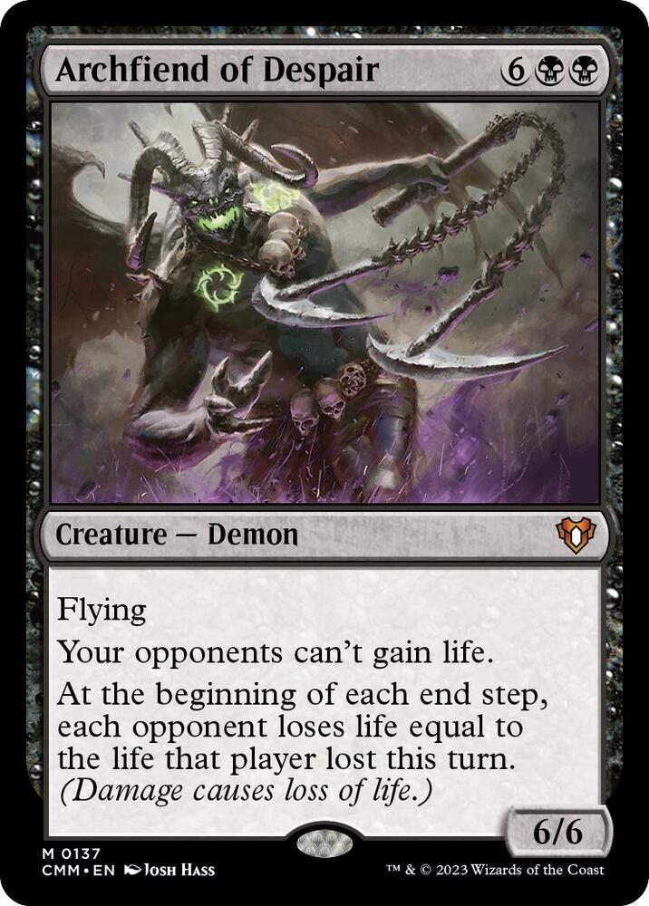 Archfiend of Despair 137 card from Commander Masters