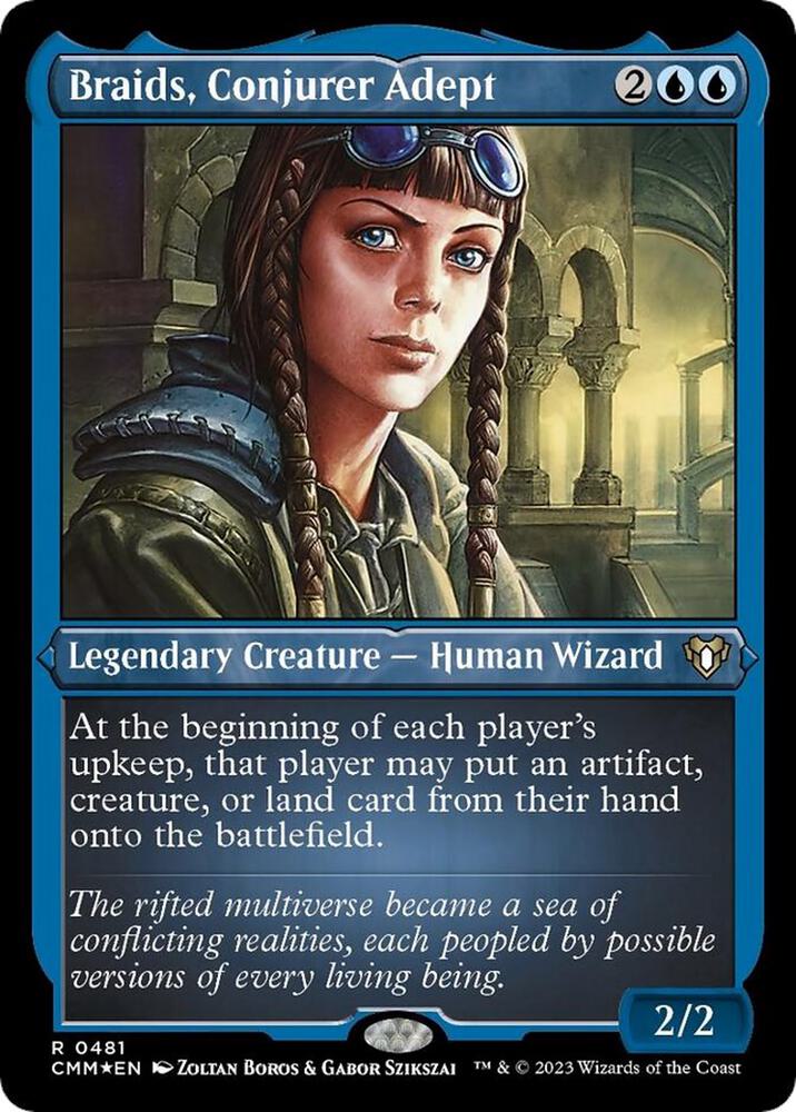 Braids, Conjurer Adept (Foil Etched) 481 card from Commander Masters