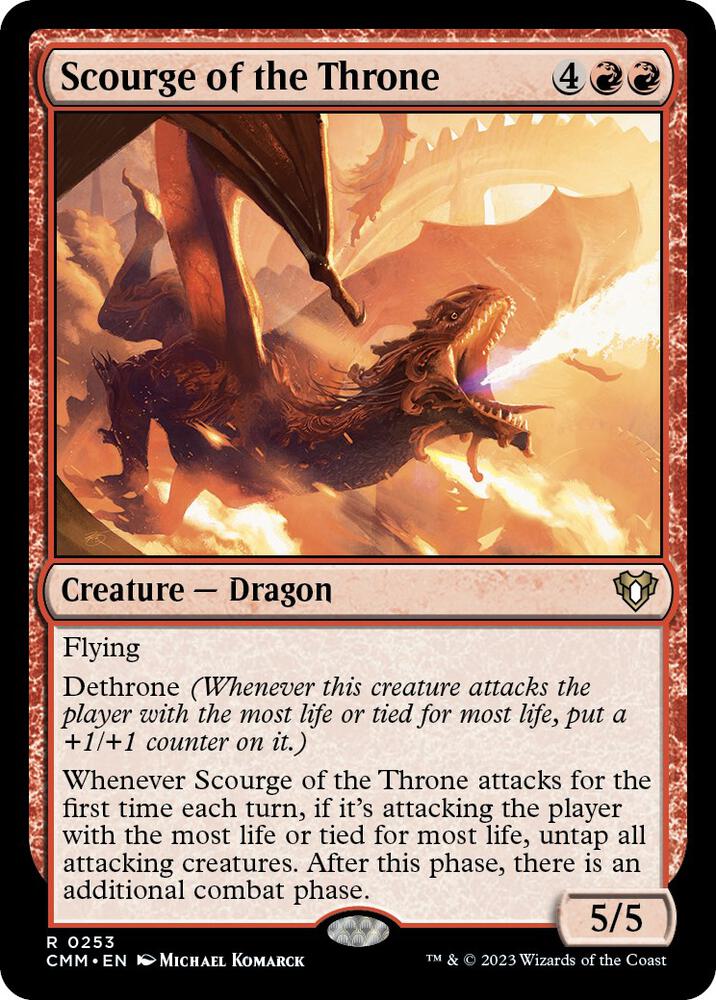 Scourge of the Throne 253 card from Commander Masters