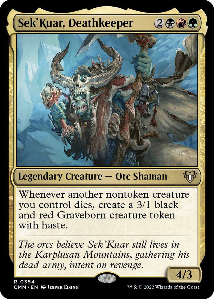 Sek'Kuar, Deathkeeper 354 card from Commander Masters
