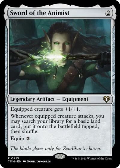 Sword of the Animist 413 card from Commander Masters
