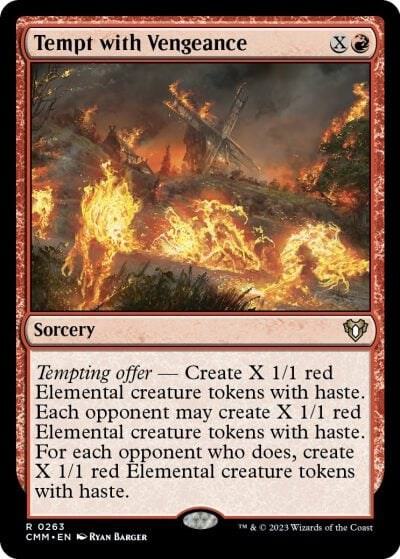 Tempt with Vengeance 263 card from Commander Masters