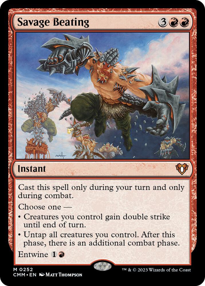Savage Beating 252 card from Commander Masters