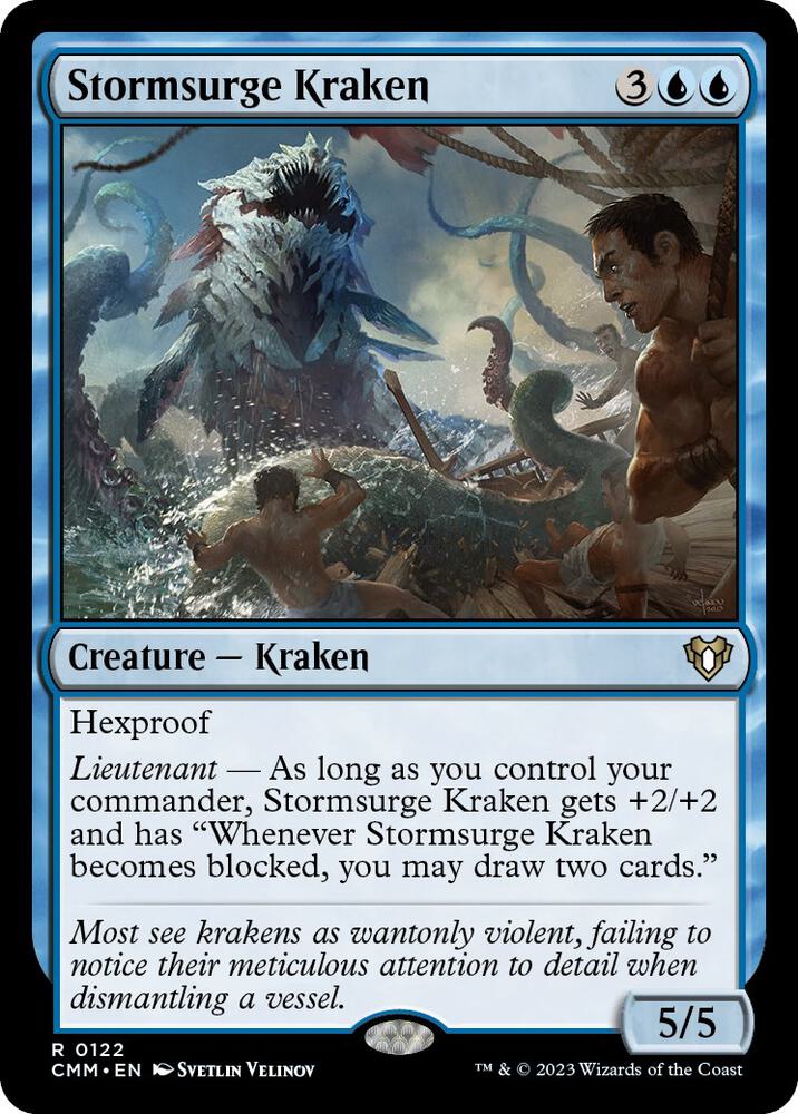 Stormsurge Kraken 122 card from Commander Masters