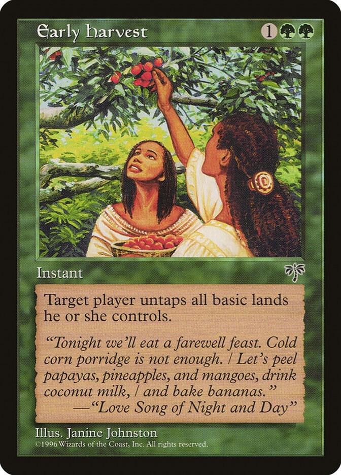 Early Harvest card from Mirage
