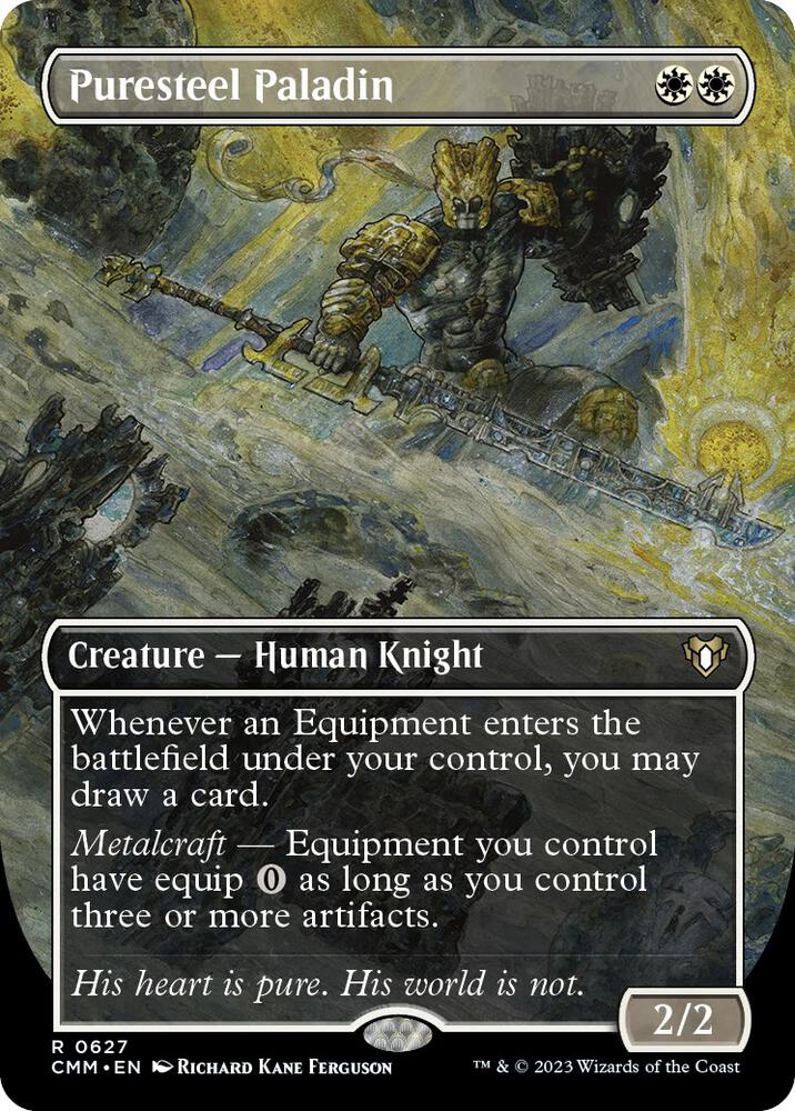 Puresteel Paladin (Borderless) 627 card from Commander Masters