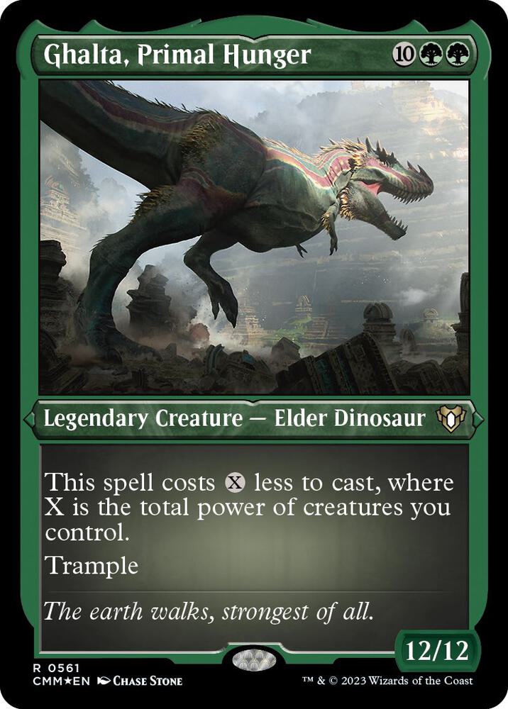 Ghalta, Primal Hunger (Foil Etched) 561 card from Commander Masters