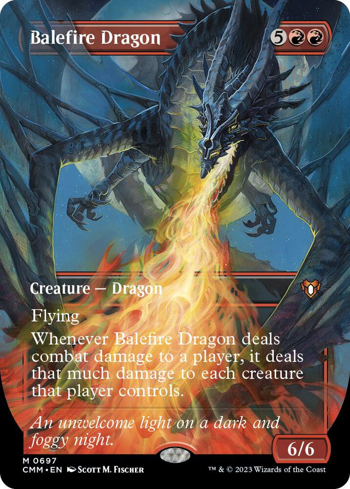 Balefire Dragon (Borderless) 697 card from Commander Masters