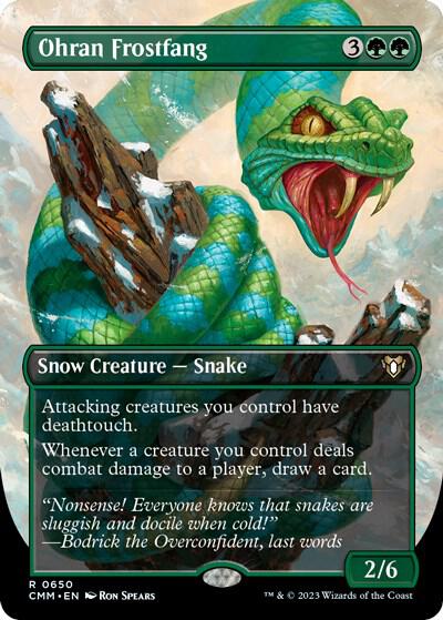Ohran Frostfang (Borderless) 650 card from Commander Masters