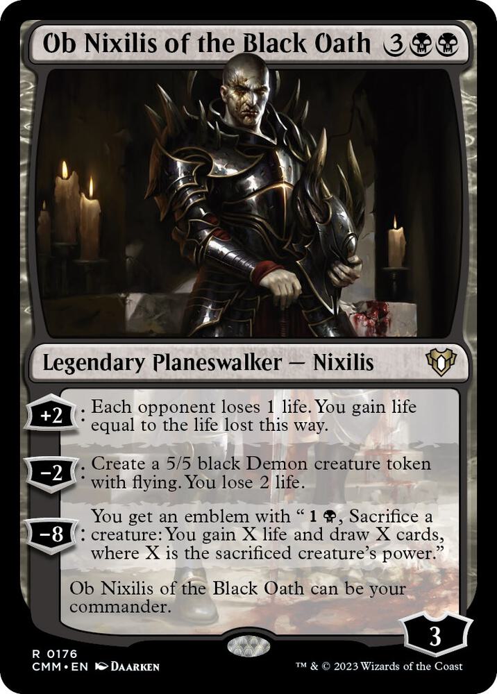 Ob Nixilis of the Black Oath 176 card from Commander Masters