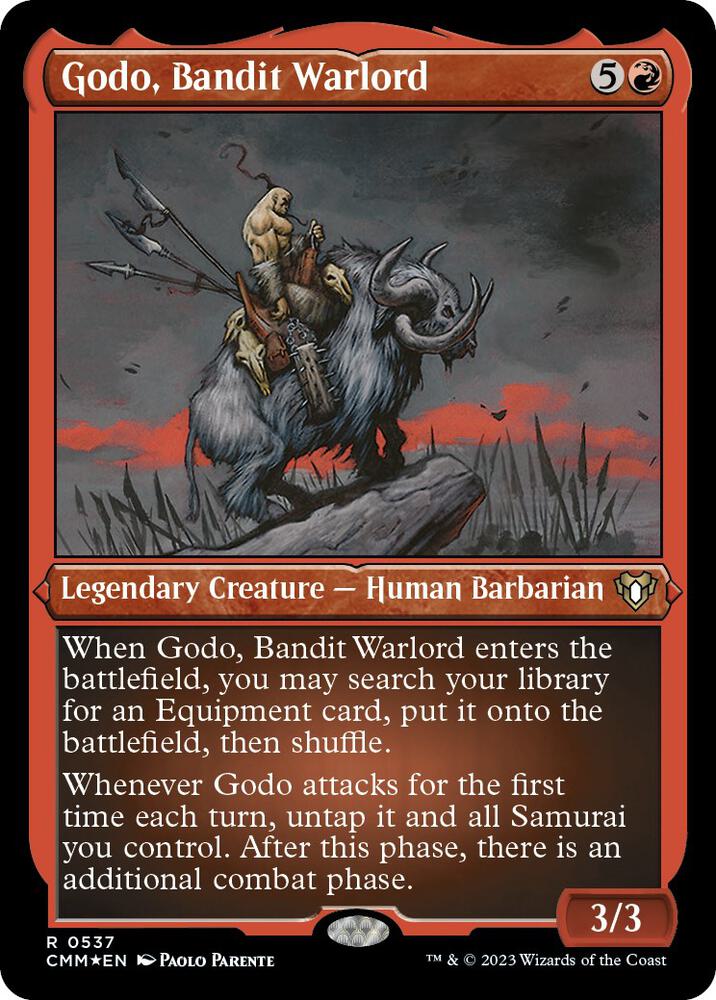 Godo, Bandit Warlord (Foil Etched) 537 card from Commander Masters