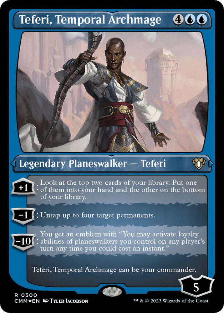 Teferi, Temporal Archmage (Foil Etched) 500 card from Commander Masters