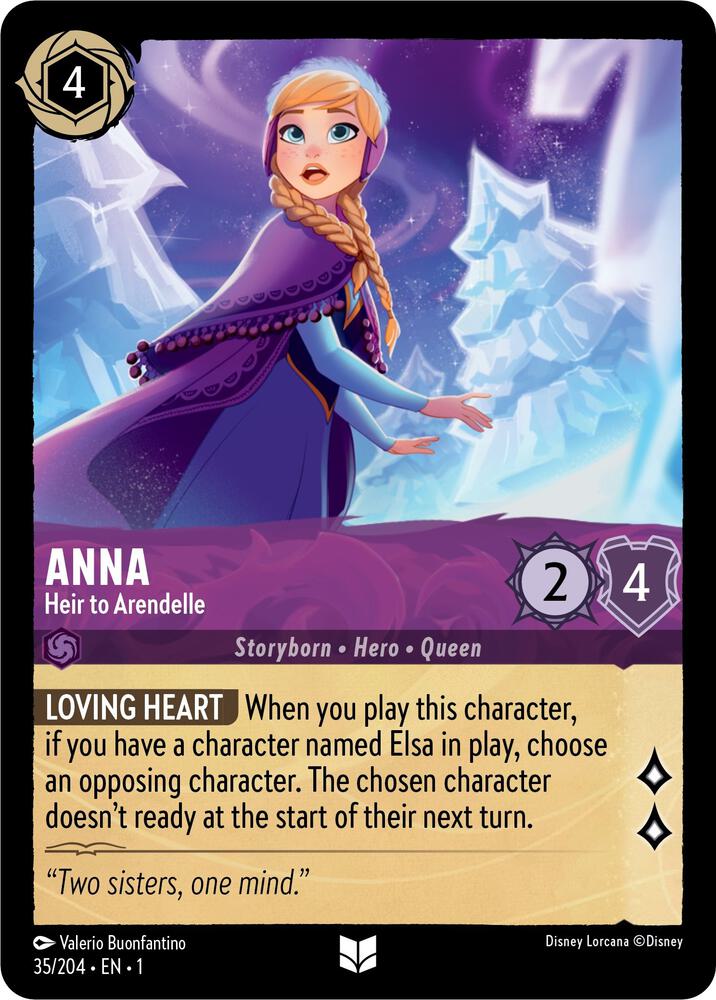 Anna - Heir to Arendelle 35/204 card from The First Chapter