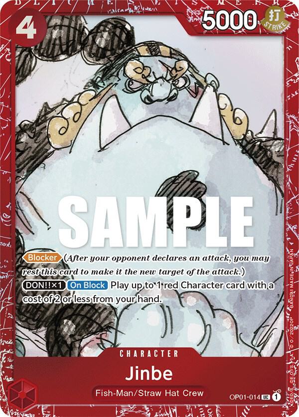 Jinbe (Premium Card Collection -ONE PIECE FILM RED Edition-) OP01-014 card from One Piece Promotion Cards