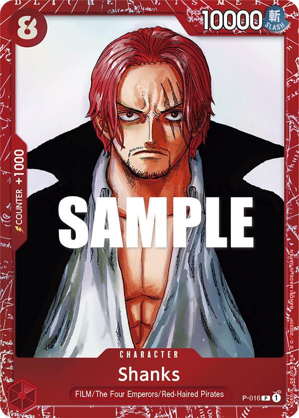 Shanks (Premium Card Collection -ONE PIECE FILM RED Edition-) P-016 card from One Piece Promotion Cards