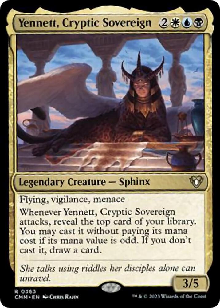 Yennett, Cryptic Sovereign 363 card from Commander Masters