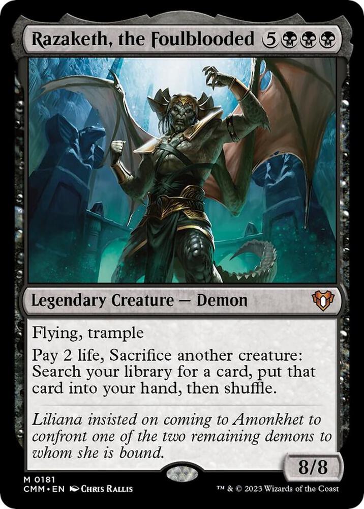 Razaketh, the Foulblooded 181 card from Commander Masters