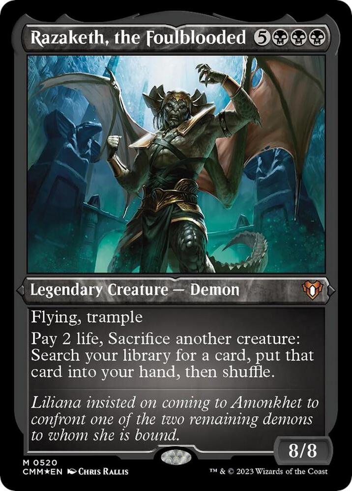Razaketh, the Foulblooded (Foil Etched) 520 card from Commander Masters