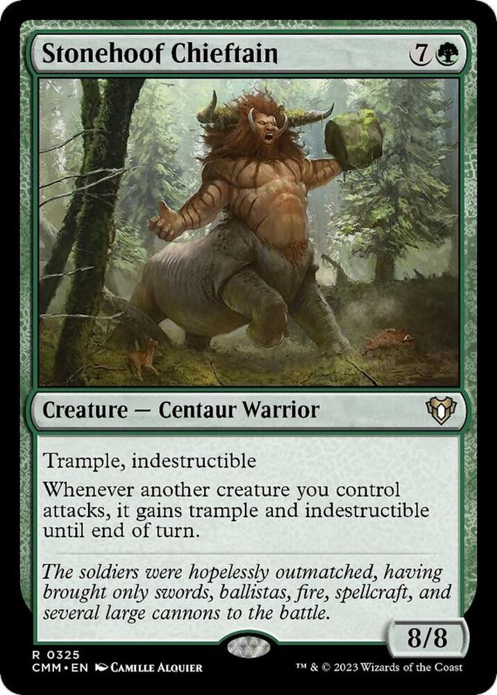 Stonehoof Chieftain 325 card from Commander Masters